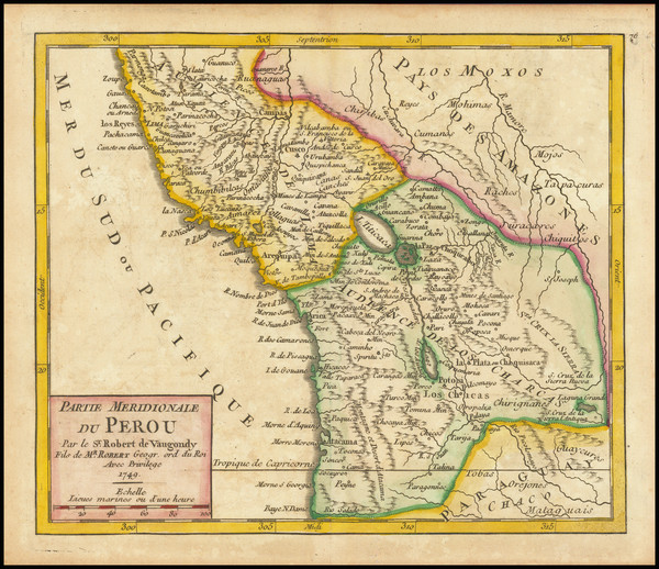 98-Guianas & Suriname Map By Gilles Robert de Vaugondy