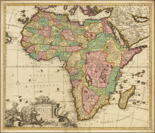 100-Africa Map By Carel Allard