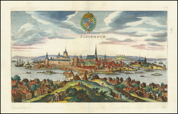 76-Sweden Map By Matthaus Merian