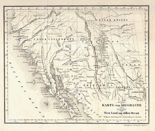 33-Texas, Southwest, Rocky Mountains and California Map By Georg A. Scherpf / G. Stempfle