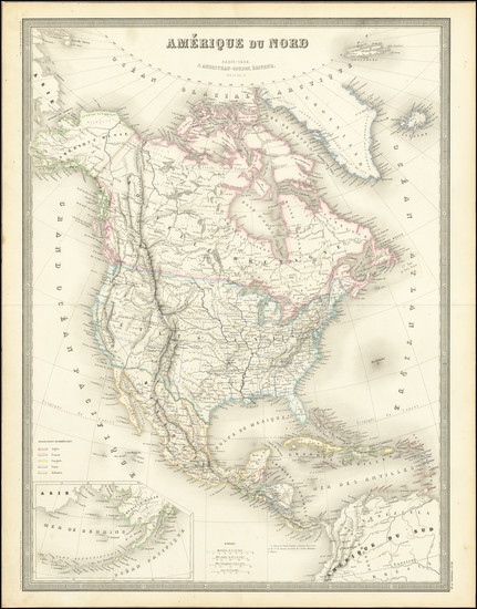 55-North America Map By J. Andriveau-Goujon