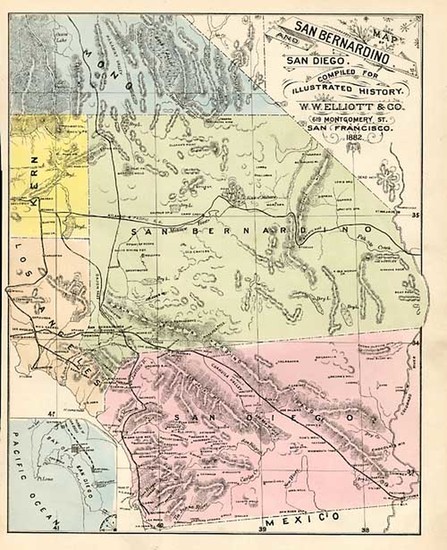 70-California Map By W.W. Elliott & Co.