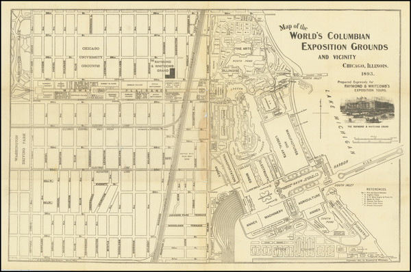 9-Chicago Map By Raymond & Whitcomb