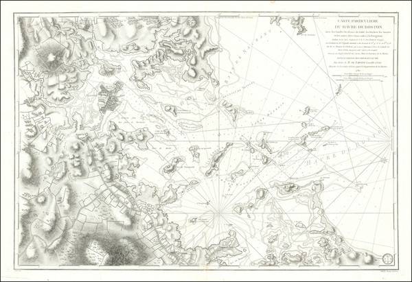 8-Massachusetts, Boston and American Revolution Map By Antoine Sartine