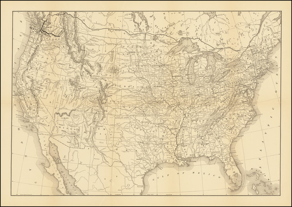 0-United States and Washington Map By Flemming, Brewster & Alley