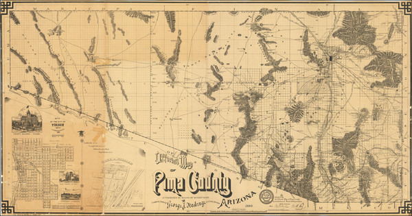 37-Arizona Map By George J. Roskruge