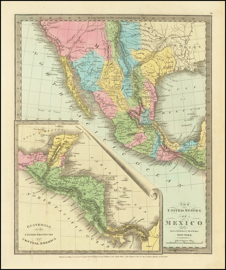 16-Texas, Southwest and California Map By David Hugh Burr