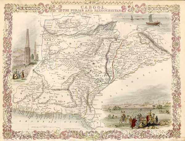 45-Asia, India, Central Asia & Caucasus and Middle East Map By John Tallis