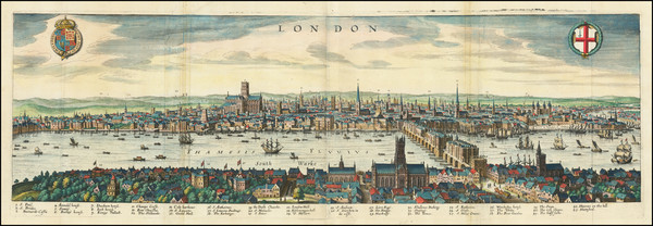 44-London Map By Matthaeus Merian