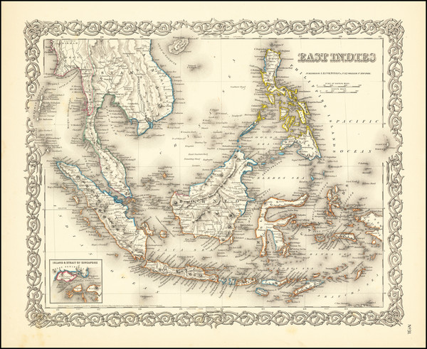 1-Philippines, Singapore and Indonesia Map By G.W.  & C.B. Colton