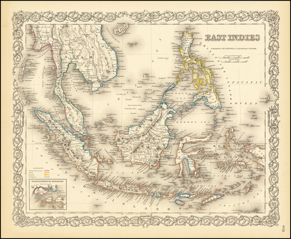 11-Philippines, Singapore and Indonesia Map By G.W.  & C.B. Colton