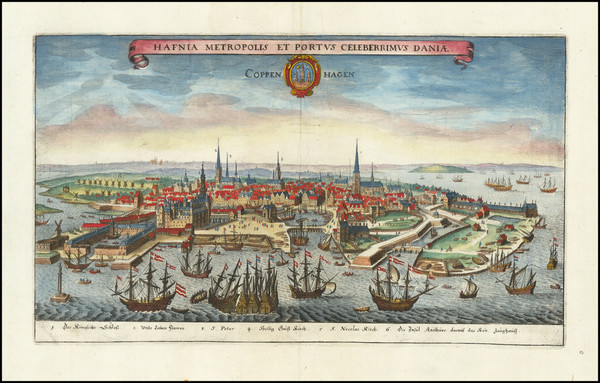 22-Denmark Map By Matthaus Merian