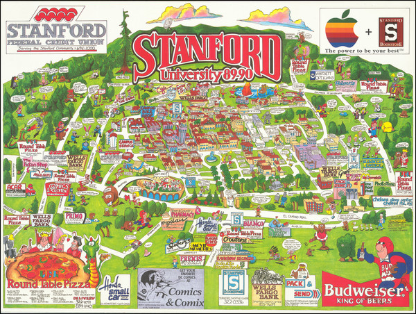 5-Pictorial Maps, San Francisco & Bay Area and Fair Map By Jim Wodark