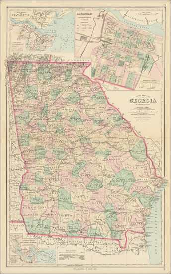 73-Georgia Map By Frank A. Gray