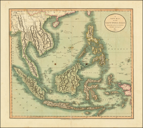 57-Southeast Asia, Philippines, Indonesia, Malaysia and Thailand, Cambodia, Vietnam Map By John Ca