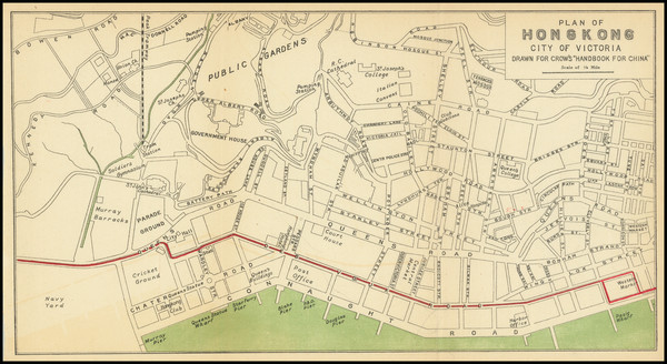 83-Hong Kong Map By Carl Crow