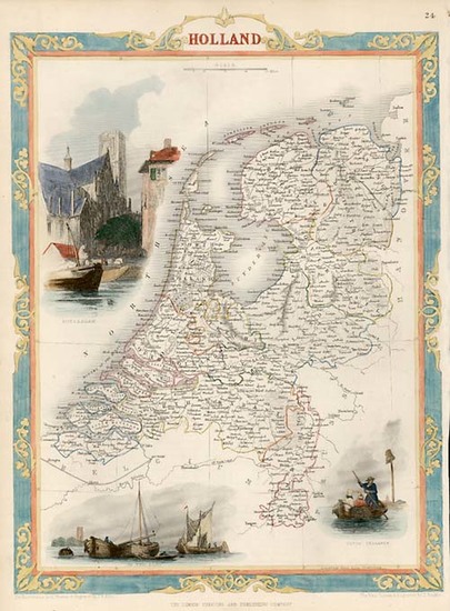 52-Europe and Netherlands Map By John Tallis