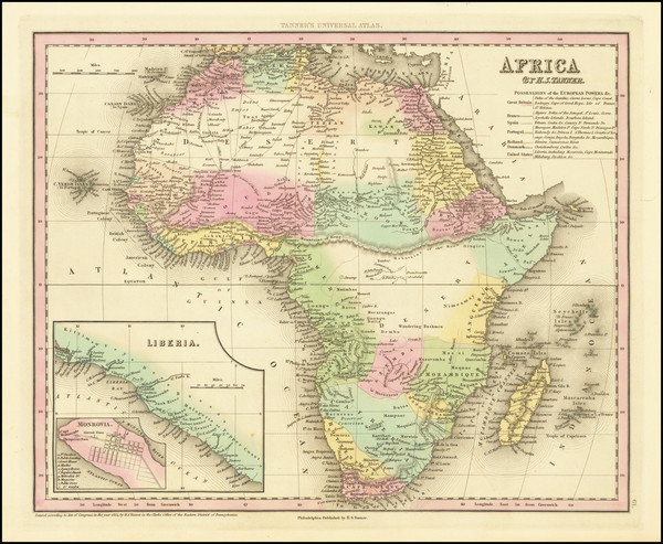 90-Africa Map By Henry Schenk Tanner