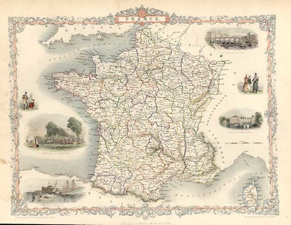 66-Europe and France Map By John Tallis