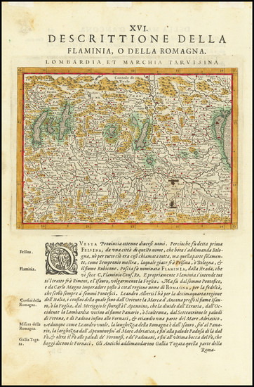 93-Northern Italy Map By Giovanni Antonio Magini
