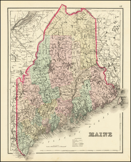 14-Maine Map By O.W. Gray