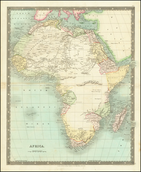 28-Africa Map By Henry Teesdale