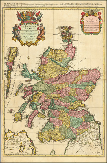 32-Scotland Map By Alexis-Hubert Jaillot