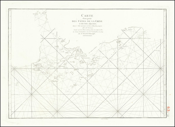 23-China and Hong Kong Map By Jean-Baptiste Nicolas Denis d'Après de Mannevillette