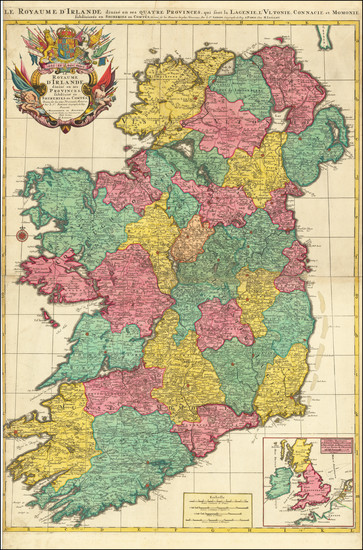 34-Ireland Map By Alexis-Hubert Jaillot