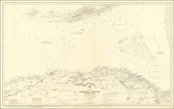 72-Florida and Cuba Map By British Admiralty