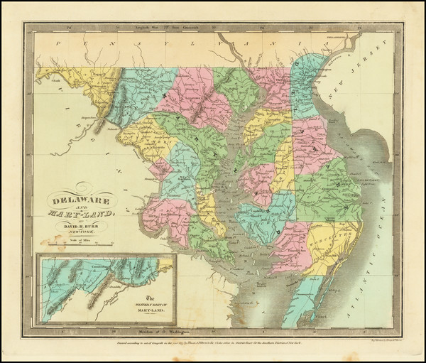 17-Maryland and Delaware Map By David Hugh Burr