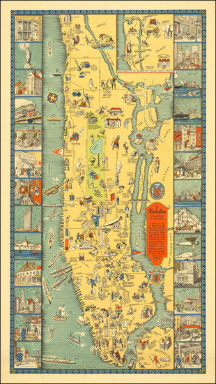 12-New York City and Pictorial Maps Map By C.E. Millard