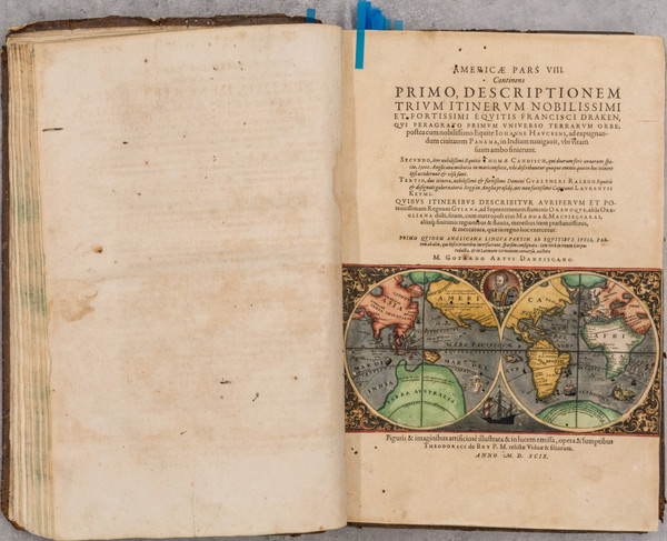 6-Rare Books Map By Theodor De Bry