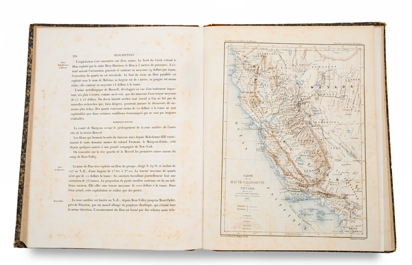 83-Southwest, Nevada, California and Rare Books Map By Edmond Guillemin-Tarayre