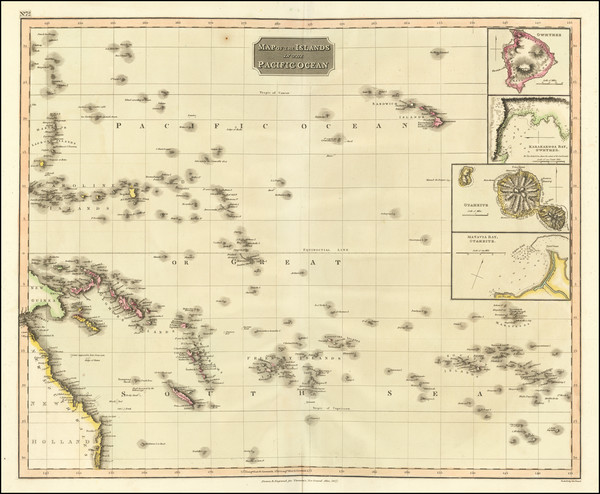 45-Pacific, Oceania, Hawaii and Other Pacific Islands Map By John Thomson