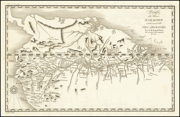 91-Colombia, Brazil and Venezuela Map By Samuel Fritz