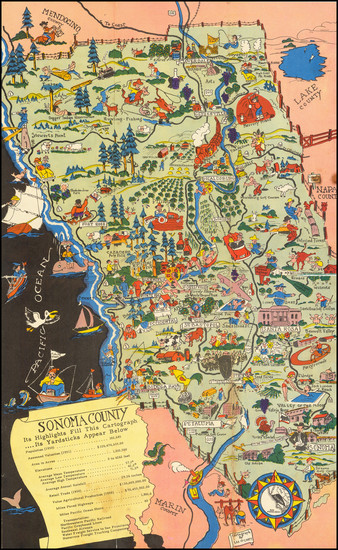 70-Pictorial Maps and California Map By Lea McCarty