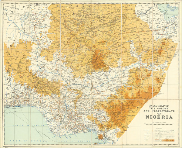 48-West Africa Map By Survey Department, Nigeria