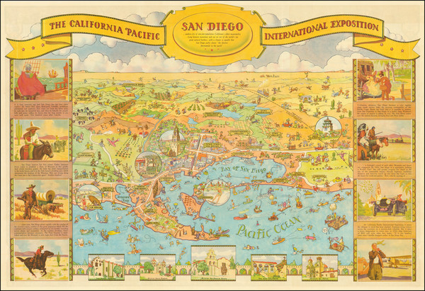 43-Pictorial Maps and San Diego Map By Don Bloodgood