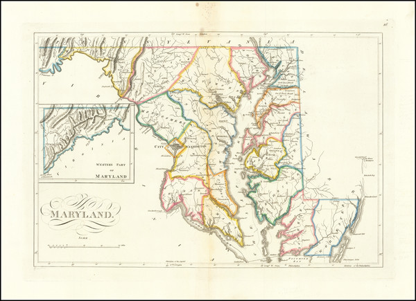 7-Maryland Map By Mathew Carey