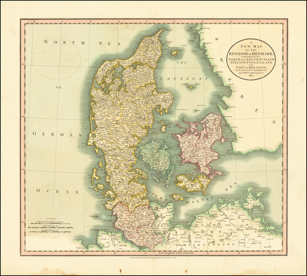 50-Denmark Map By John Cary