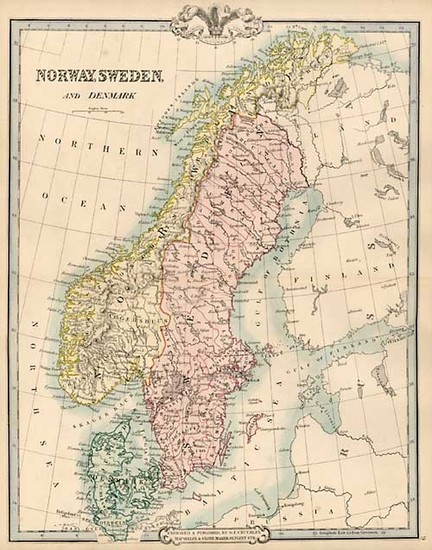 75-Europe and Scandinavia Map By G.F. Cruchley