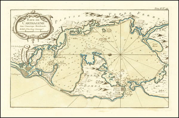 36-Colombia Map By Jacques Nicolas Bellin