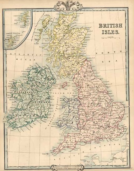 37-Europe and British Isles Map By G.F. Cruchley