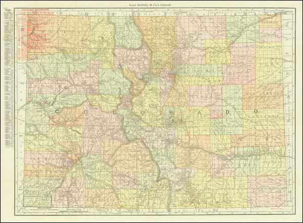 32-Colorado and Colorado Map By Rand McNally & Company