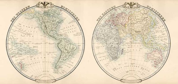 26-World and World Map By G.F. Cruchley