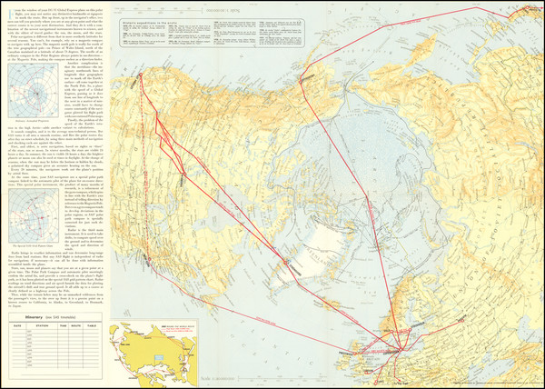 82-Polar Maps and Scandinavia Map By Scandinavian Airlines Systems