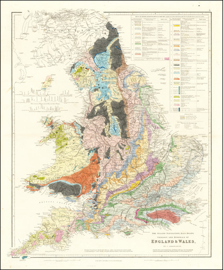 42-England and Geological Map By John Arrowsmith