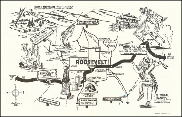 8-Utah, Utah and Pictorial Maps Map By Joe Norton