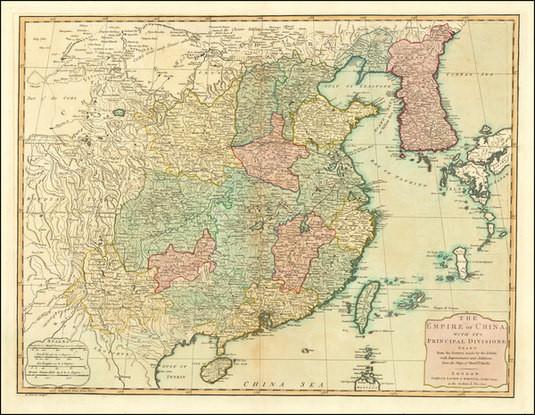 55-China and Korea Map By Laurie & Whittle